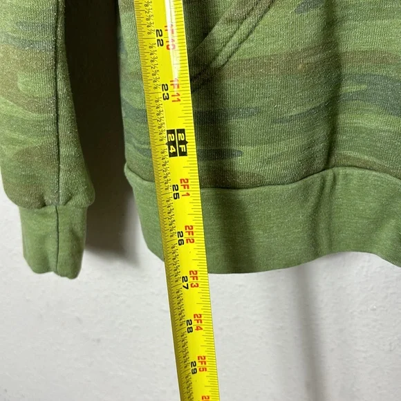Aviator Nation 5 Stripe Camo Zip Hoodie Sweatshirt Green size XL - Picture 9 of 10